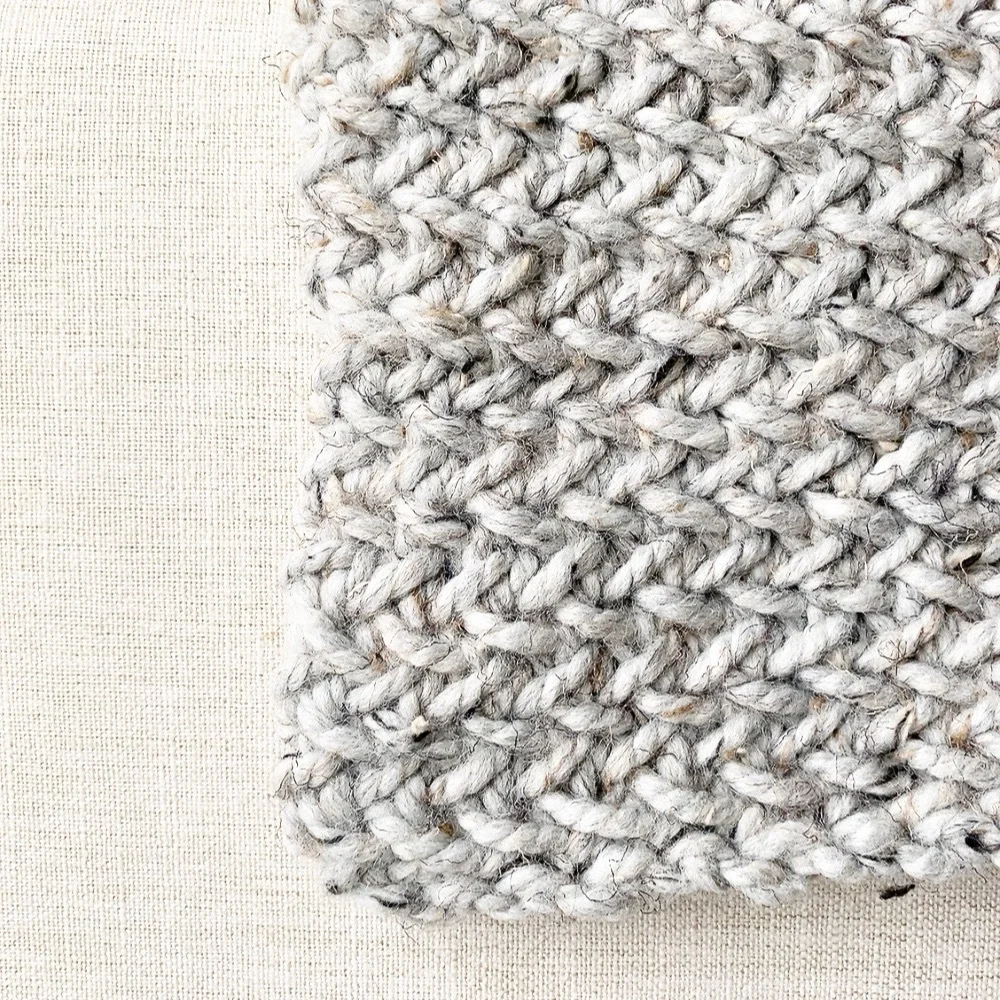 Chunky Knit Handmade Grey Knitted Blanket for IKEA Doll Bed – Donegal yarn